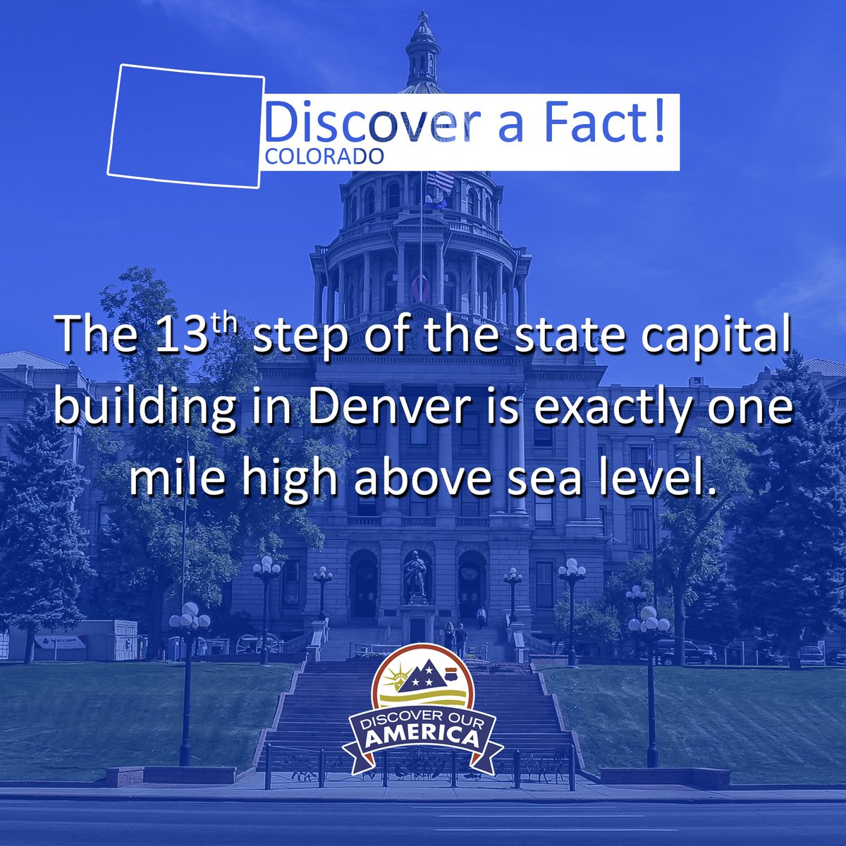 DiscOurAmerica's tweet photo. DISCOVER A FACT: We bet you didn't know this fact about #Colorado! https://t.co/NT9nnLGw06