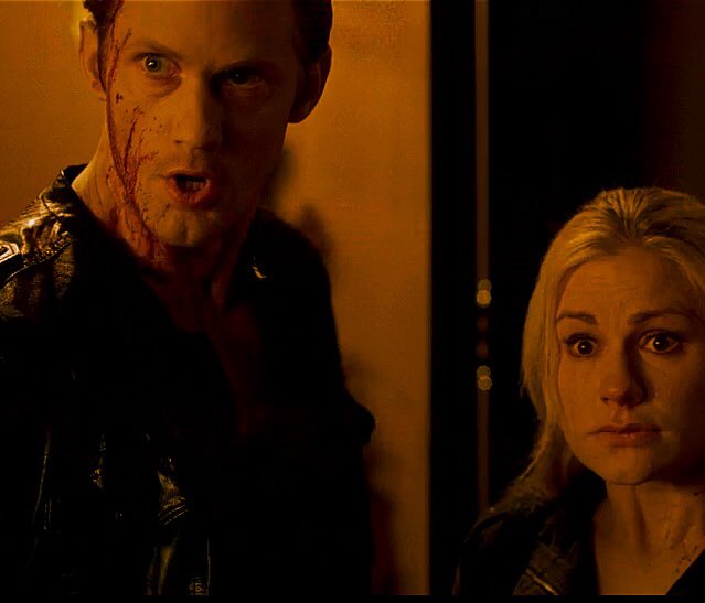 tiffys1983's tweet photo. I can certainly roll with a #TrueBloodTuesday theme 😈💉 @smoyer @AnnaPaquin @MarianaKlaveno #alexanderskarsgard https://t.co/66xPP9RuWo