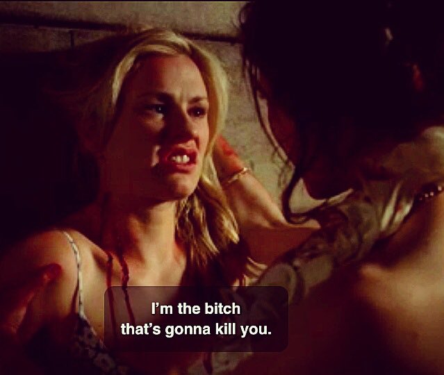tiffys1983's tweet photo. I can certainly roll with a #TrueBloodTuesday theme 😈💉 @smoyer @AnnaPaquin @MarianaKlaveno #alexanderskarsgard https://t.co/66xPP9RuWo