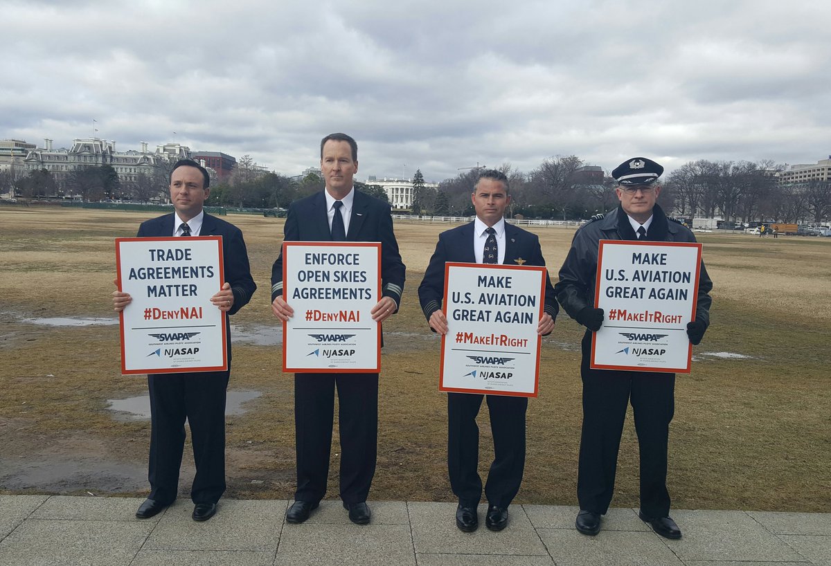 NJASAP's tweet photo. @POTUS @VP Aviation union leaders urge you to reverse a bad Obama trade deal &amp; #DenyNAI #MakeItRight https://t.co/RV3o1p7ECE
