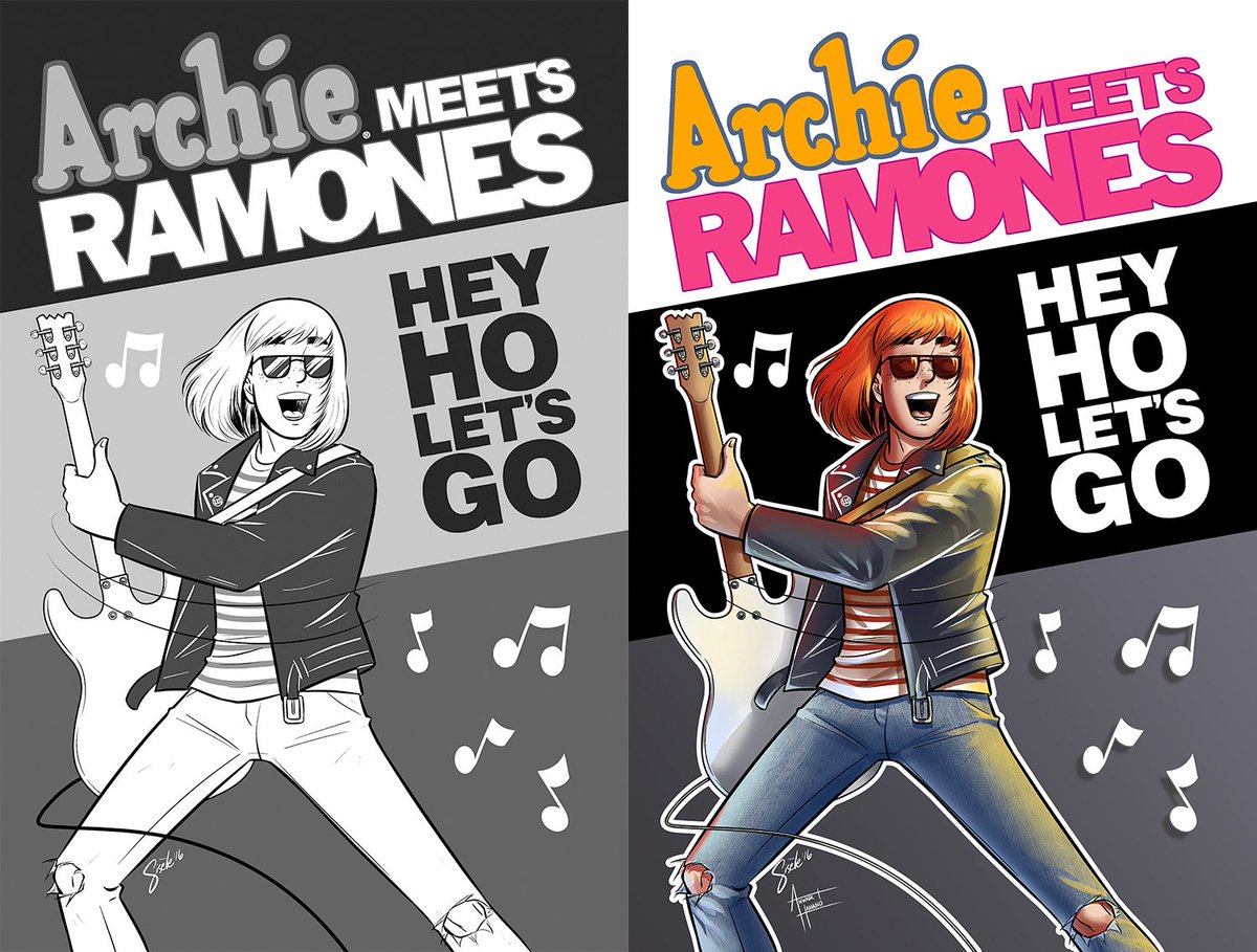 GiseleLagace's tweet image. Colors on my two #archiemeetsramones variant covers were done by Anwar Hanano bit.ly/2keZ3mZ #coloristappreciationday @alex_segura