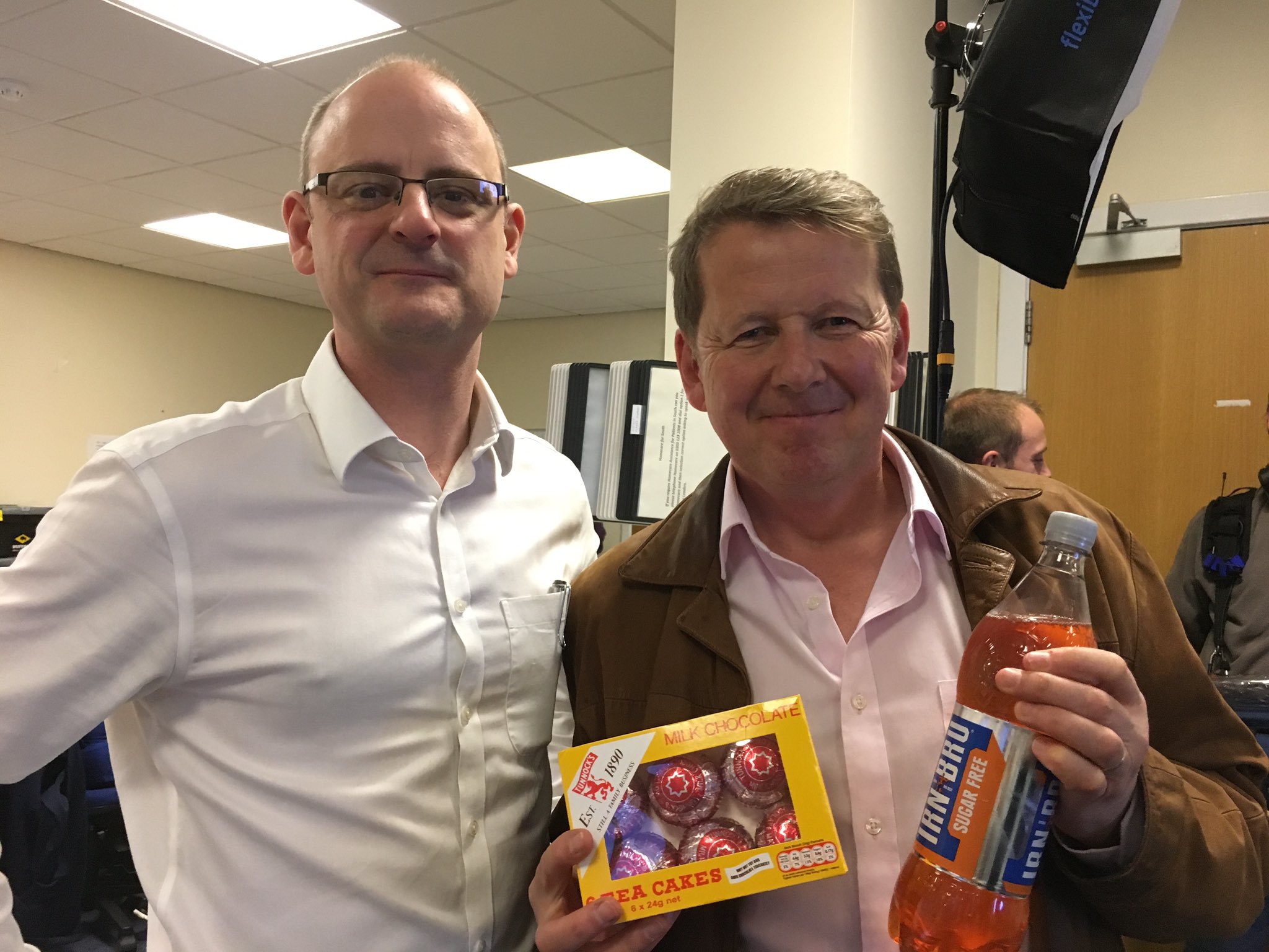 Happy birthday Bill Turnbull, leaving Hospital at Home with some local produce! 