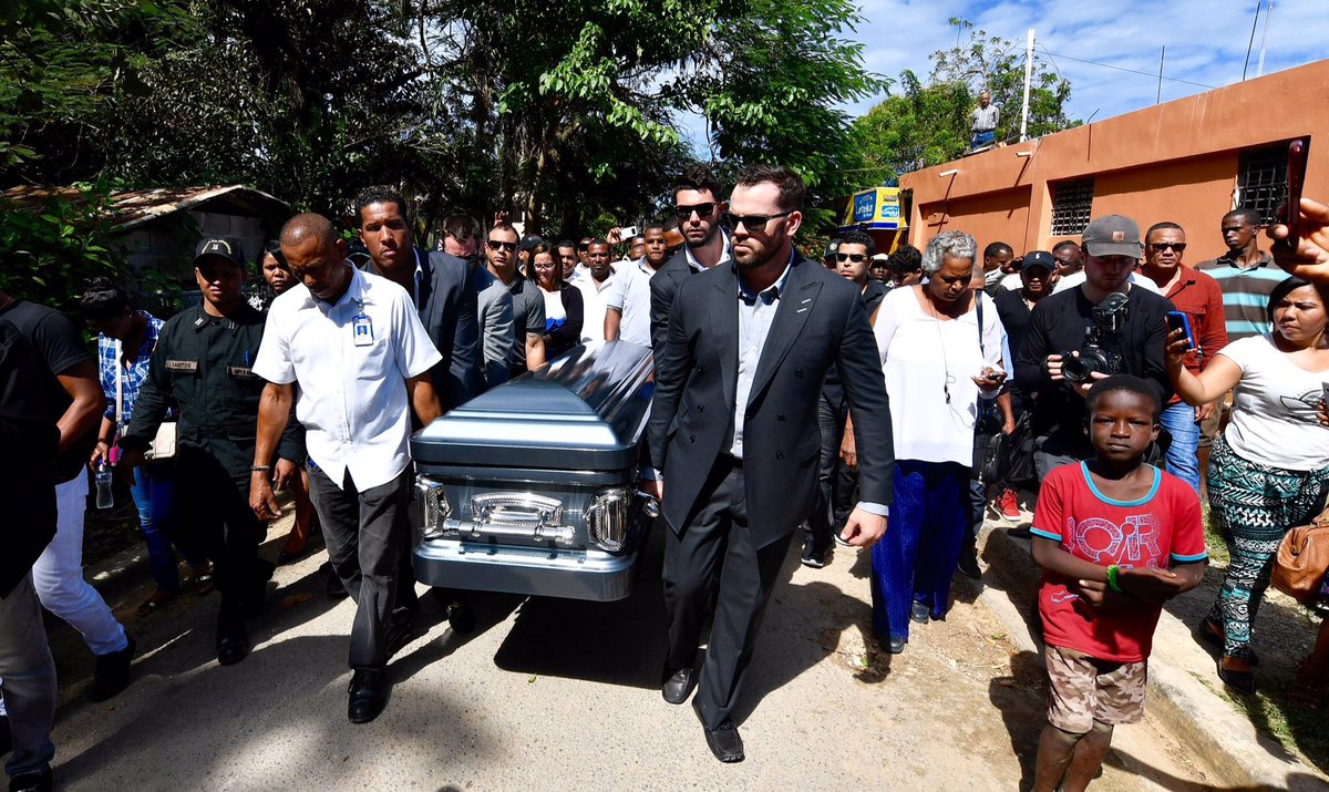 Royals's tweet photo. An emotional day in the Dominican Republic as our Royals lay their teammate to rest. #RIPAce (Photos via @jsleezer) https://t.co/FIQBQqaQZW