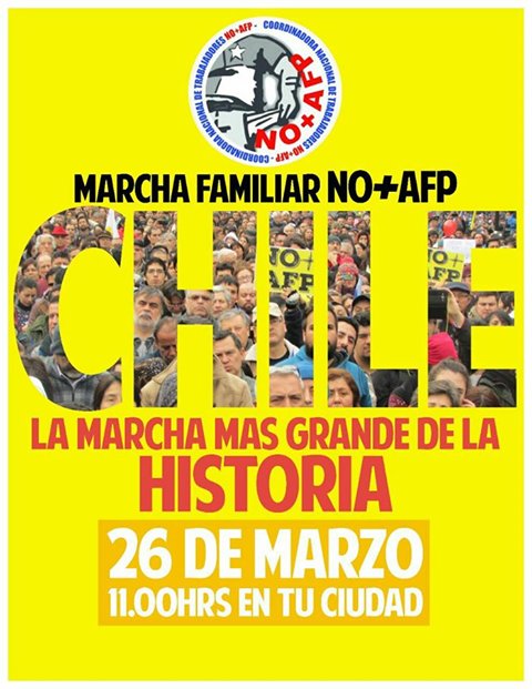 prensaopal's tweet photo. #Chile se prepara para la Marcha más Grande de la Historia
#NoMasAFP https://t.co/muAdghKNCT