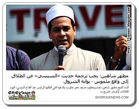 مظهر شاهين: يجب ترجمة حديث «السيسي» عن الطلاق إلى واقع ملموس