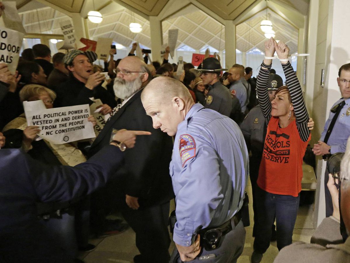 jilevin's tweet photo. North Carolina Republican proposes legislation that would ban people from yelling at lawmakers https://t.co/IZ8hgeSaAV https://t.co/VRrICOv95O