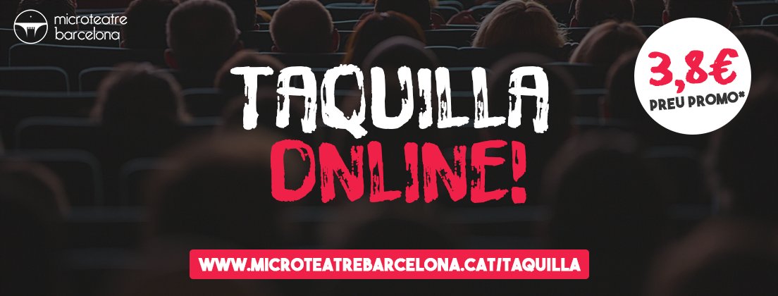 microteatrobcn's tweet photo. Hola taquilla online! 
Ja podeu comprar les vostres entrades a través del nostre web https://t.co/h9VUtUSYcI. 😬 #MicroOnline #entradium https://t.co/h3i2oPB6Ra