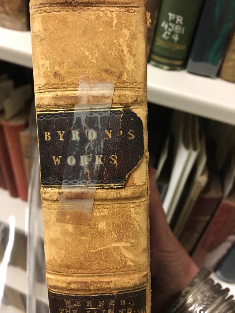 That's one way to retain a title label! #foundinlibraries #LordByron #cheepsheepbinding