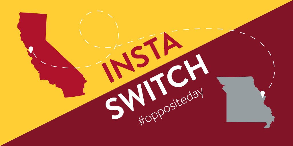 FoothillCollege's tweet photo. Do you follow us on @instagram? Tomorrow, we'll #instaswitch accounts with @SCC_StCharlesCC for #oppositeday -- Make sure to watch our feed! https://t.co/gEblupbolf