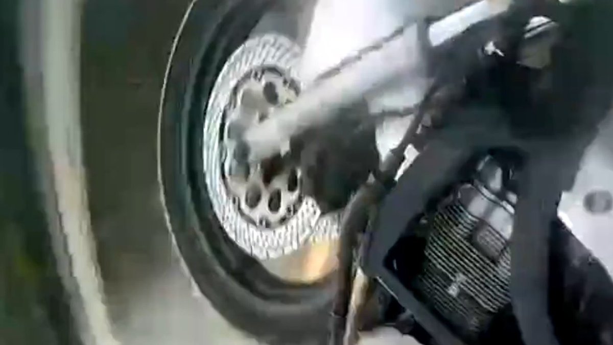 WATCH VIDEO Wild highway crash captured on helmet cam video bit.ly/2kfkMLq https://t.co/3UOdh9fPkr