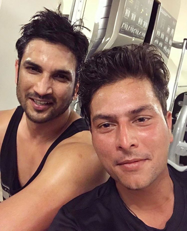 SSRisBae's tweet photo. [PIC] @itsSSR working out with Kuldeep Yadav https://t.co/4WvXKzDby9