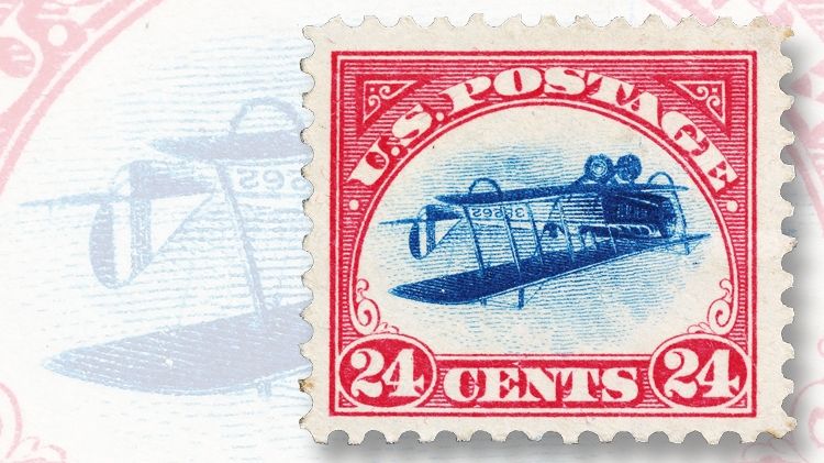 LinnsStampNews's tweet photo. Long-absent Position 79 #JennyInvert airmail error: When and where Hindman is selling it: https://t.co/yWoWwUXdgH #stampauction #stamperror https://t.co/y92b0Rixx7