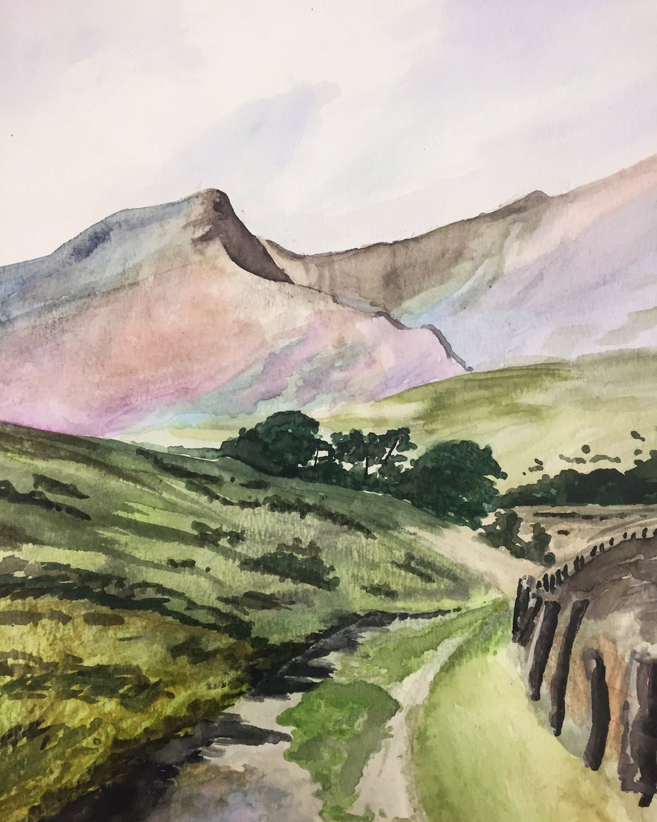 More #watercolor #landscapes from Painting 1! #highschoolart #painting