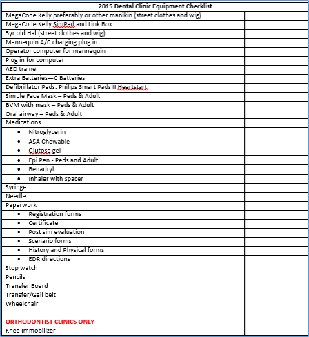 HPClinSim's tweet photo. Use an equipment checklist to ensure all equipment is noted when facilitating mobile sims. #SimTipTues https://t.co/xK432A9Khu
