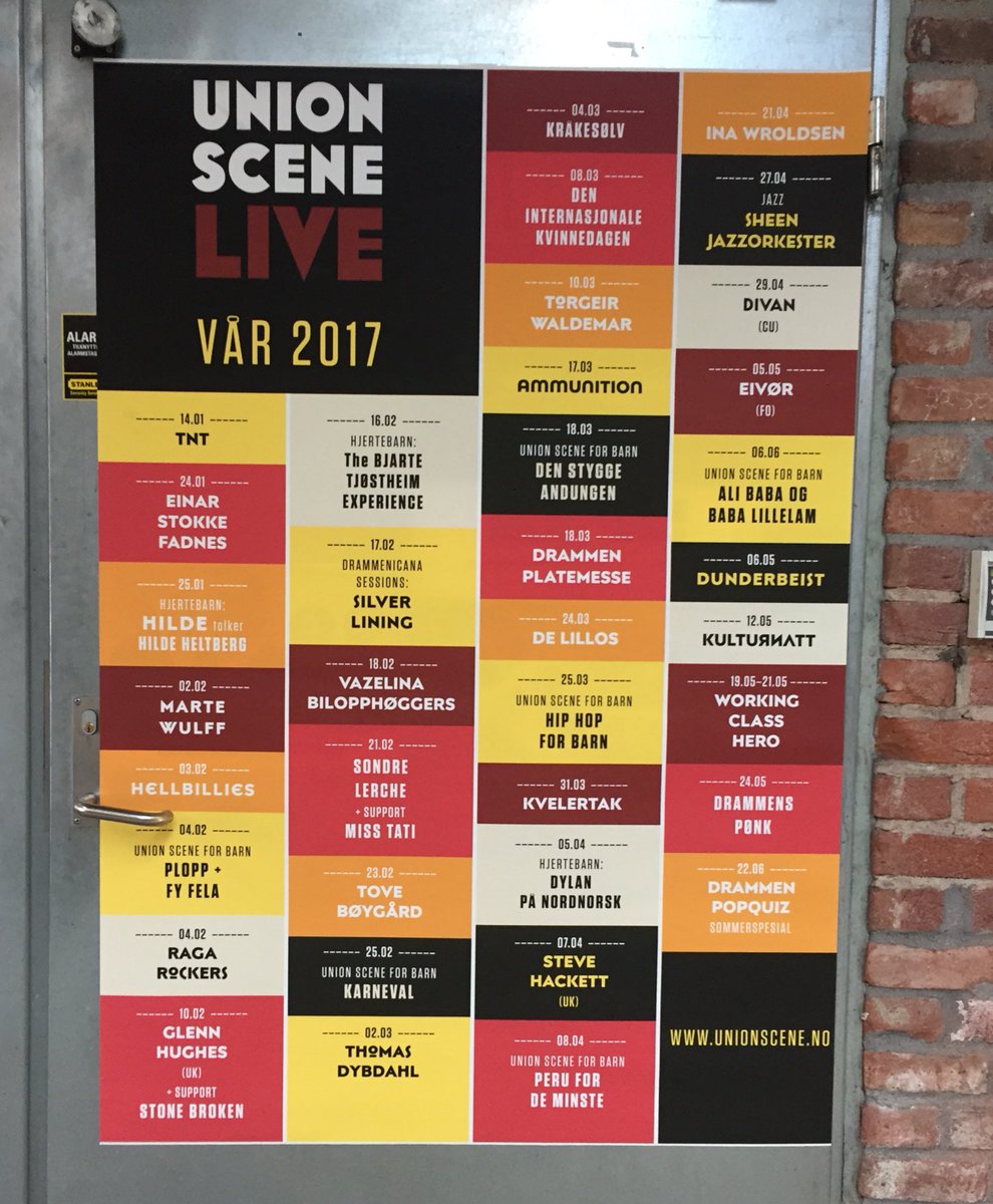 UnionSceneLive's tweet image. Blir sånn passe travelt i vår, si.