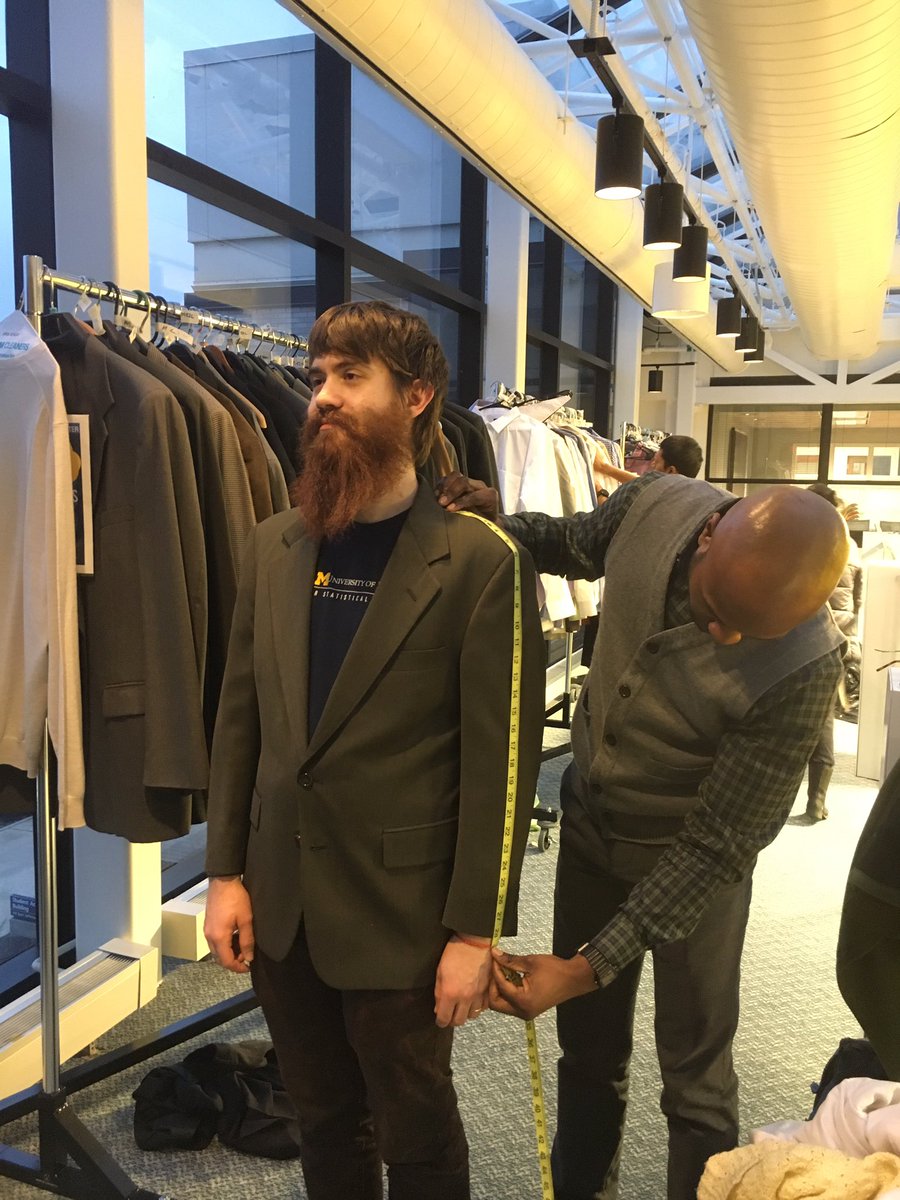 careercenter's tweet photo. Great interacting w/ the 226 @UMichStudents who dropped by today's #ClothesCloset event for free professional attire 💙💛#BuildYourBrandUMich https://t.co/JOB9kUTAO7