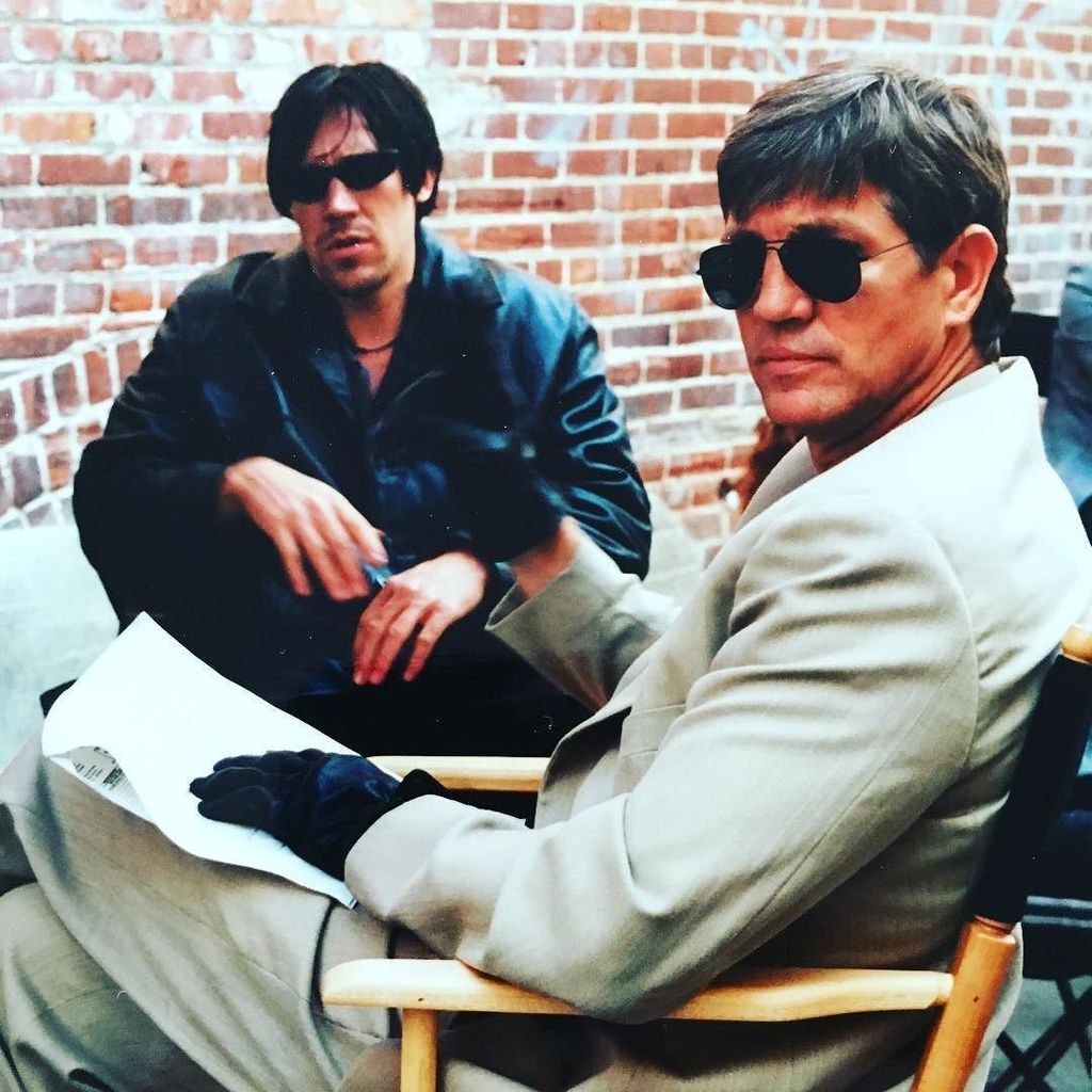 DavidARWhite's tweet photo. #tbthursday hanging out W @ericroberts on one of my favorites #mercystreets https://t.co/02WR5cdVbR https://t.co/gIPVaKJvjz
