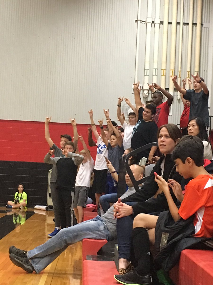 Renner_Math's tweet photo. So proud of the @RMS_Mustangs student section tonight at the game! Way to represent #RennerSTRONG https://t.co/ZXeKAnLW9W