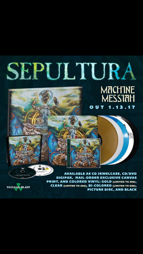 andreaskisser's tweet photo. THE MESSIAH IS HERE! New album OUT #machinemessiah #sepultura @nuclearblasteu @nuclearblastusa @SonyMusicLatin @Chaos_Ward @SonyMusicBrasil https://t.co/nASyZ0Pedi