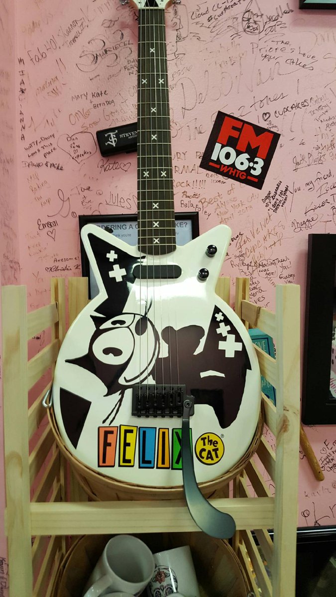 OrioloGuitars's tweet photo. The #FE01 and #BagofTricks look right at home with the rest of the music memorabilia in @Cakindrummer! https://t.co/6f8I8UU7g3