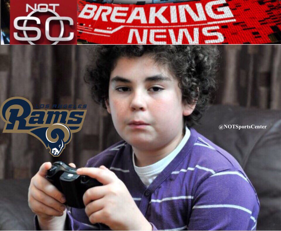 NOTSportsCenter's tweet photo. BREAKING: The Rams have hired 12 year old Billy Smith as head coach. He has a 178-1 record in Madden. https://t.co/xx4UNyM9S4