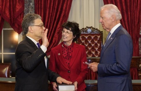 SenFranken's tweet photo. Our @POTUS just surprised the man on the right with the Presidential Medal of Freedom with Distinction. Well-deserved for our @VP Joe Biden. https://t.co/OnHdZYXUpd