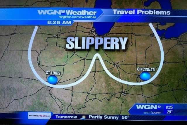 SomeonesAnIdiot's tweet photo. "Be careful in the Midwest today, as it looks like we've got some major boobage outside."

(via @DeweyKevin) https://t.co/14sCMVSSyf