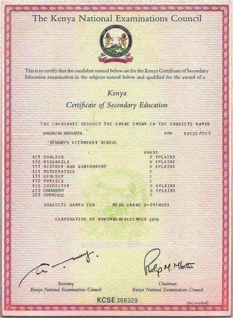 OleItumbi's tweet photo. Dear @Team_CORD, #SystemYaFacts cannot lose to such amateur photoshop attempts. First KCSE started in 1989 -How did Uhuru sit KCSE in 1976? https://t.co/QDrkTo2hJx