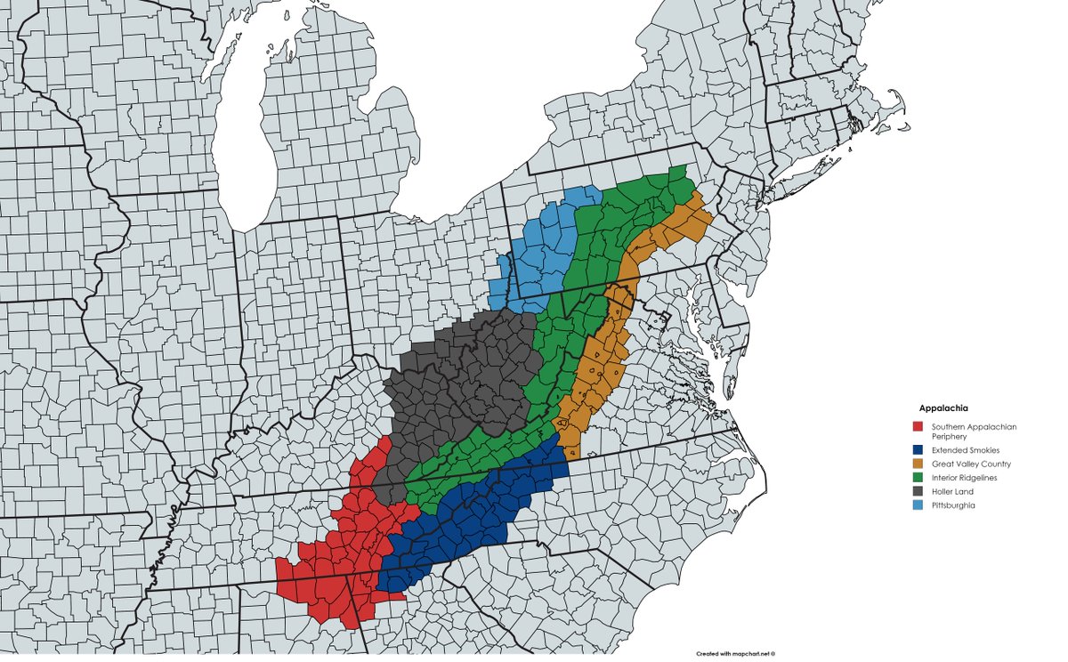 Great Appalachian Valley Map Lyman Stone 石來民 🦬🦬🦬 On Twitter: "Here's My Mental Map Of #Appalachia .  Would Love If We Could Get More Of These And Compare What People Mean By " Appalachia." Https://T.co/1E0Tvcwwqh" / Twitter