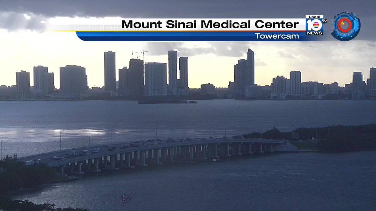 Passing clouds and isolated showers moving across South Florida @TrentAricTV says tonight lows in upper 60s https://t.co/YTxeRDXBDS