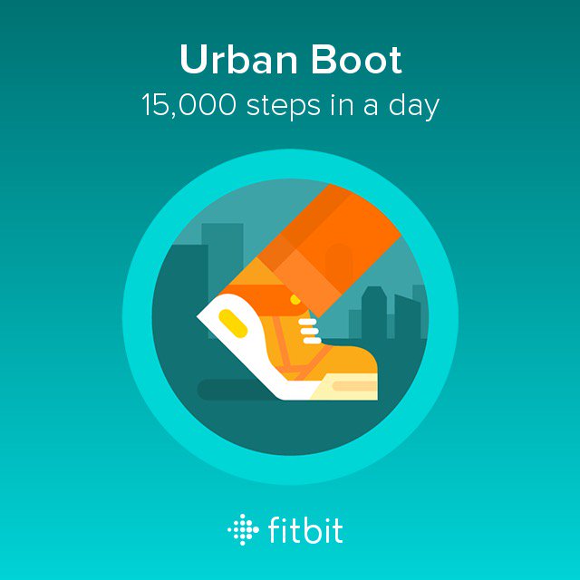 beth12039's tweet photo. 15,000 steps in a day: Urban Boot badge! #Fitbit https://t.co/dpSaA7WbKJ