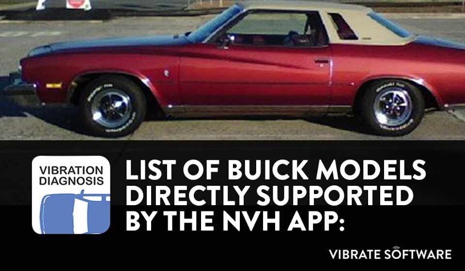 VibrateSoftware's tweet photo. Discover the benefit of testing your @Buick for #Noise #Vibration #Harshness #NVH w our #NVHApp #AutoRepair https://t.co/iJfWnoSNdD https://t.co/6ylPmqdfyO