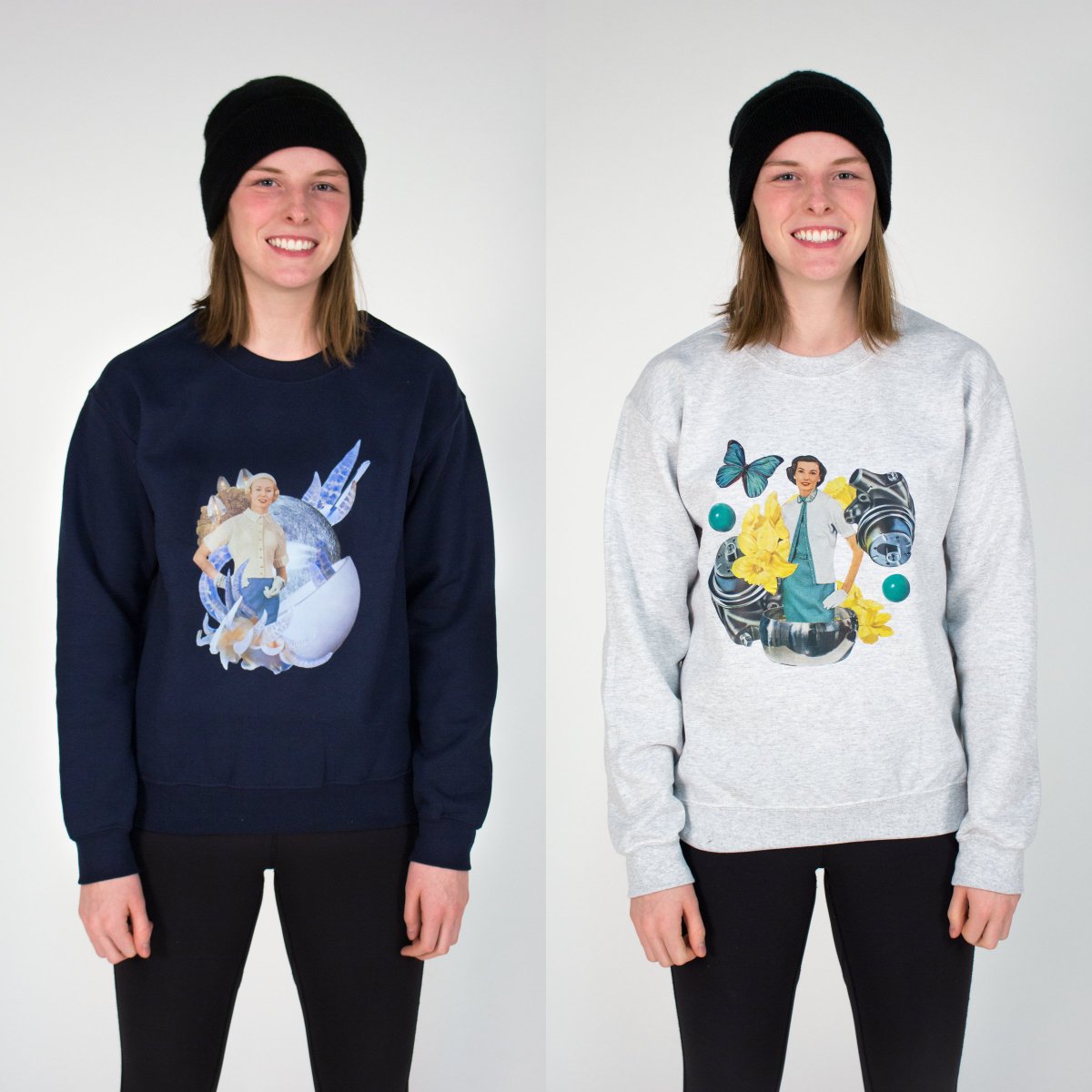 Collage work by Paul Twa – Sweatshirts and prints available at Orange, the pop-up shop! facebook.com/events/1129418… #yegevents #edmonton #yeg