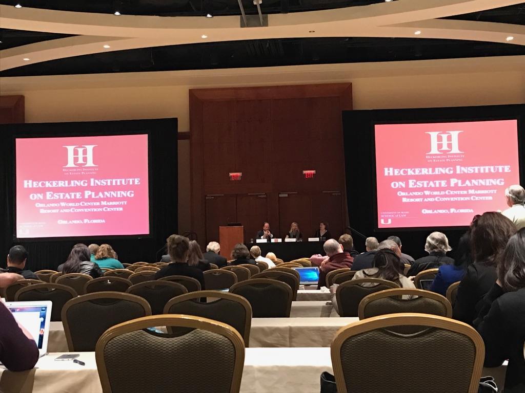 SterlingFndMgt's tweet photo. Sterling engaging in the private foundation seminar @HeckerlingEP #heckerling2017 https://t.co/3N6iCrUkco