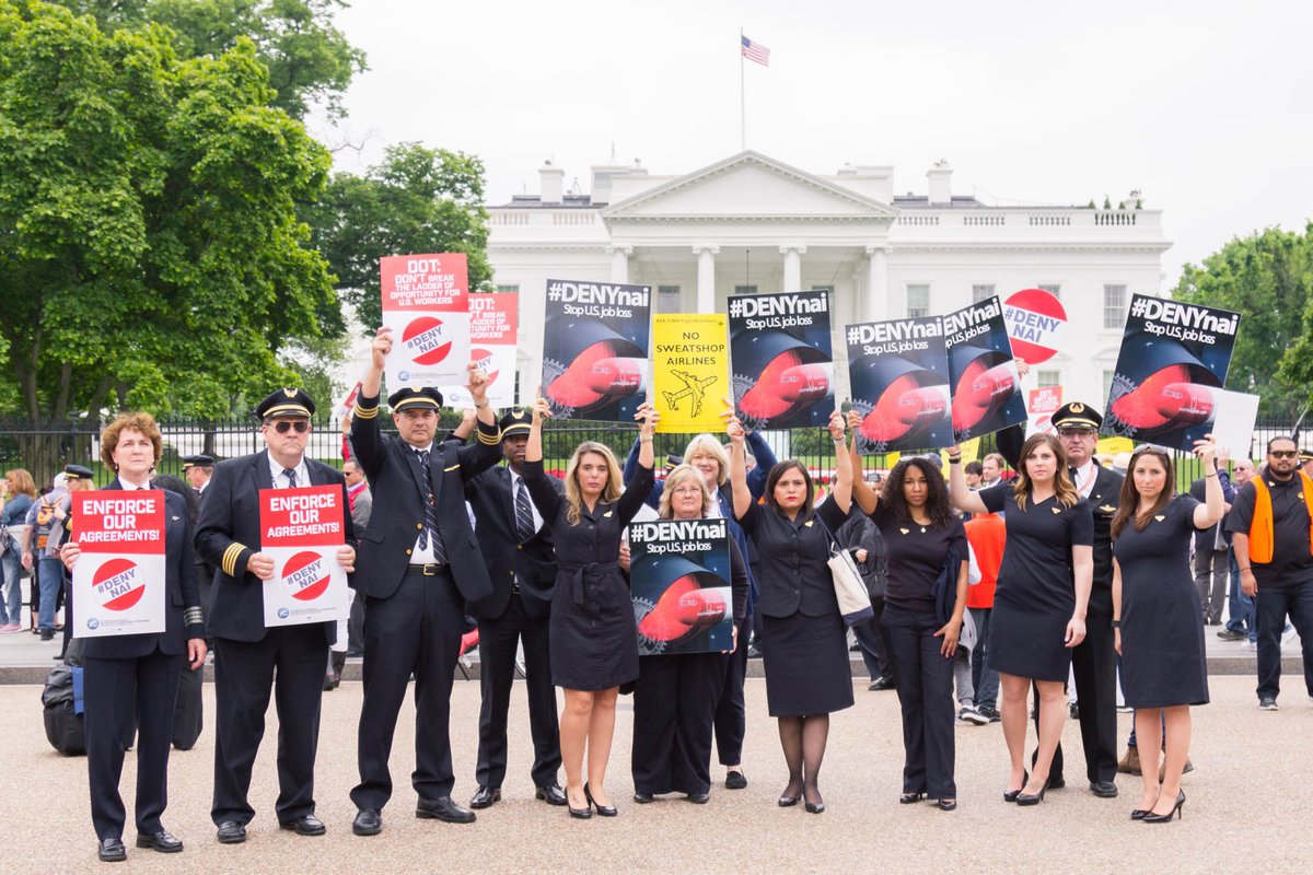 TTDAFLCIO's tweet photo. “U.S. aviation workers pledge to continue the fight against NAI” #DenyNAI @WeAreALPA @AFA-CWA @AFL-CIO https://t.co/tV6LhP6aAS