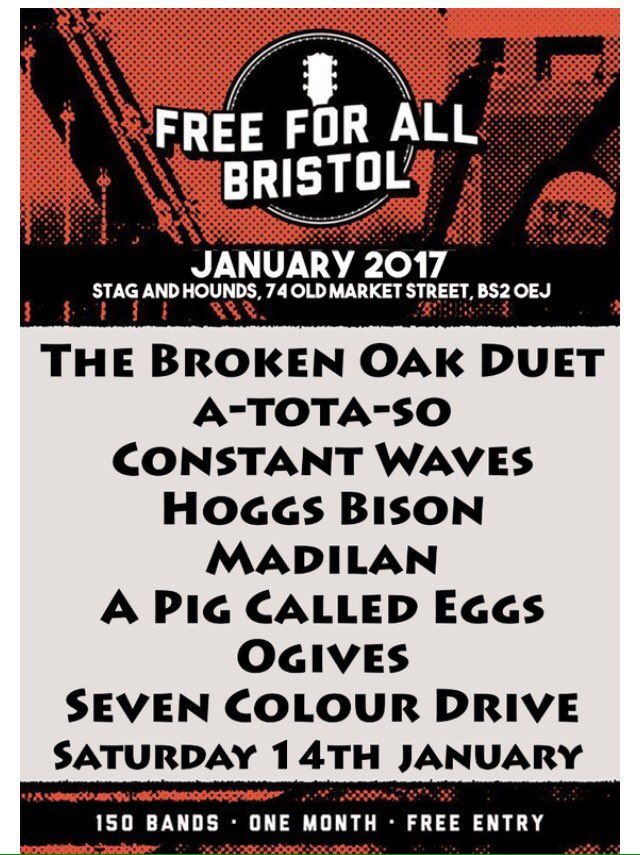 a-tota-so (@atotaso) on Twitter photo Saturday in Bristol <a href="/Stagandhounds/">Stagandhounds</a> with <a href="/brokenoakduet/">The Broken Oak Duet</a> <a href="/hoggsbisonband/">Hoggs Bison</a> <a href="/APigCalledEggs/">A Pig Called Eggs</a> <a href="/ConstantWaves/">Constant Waves</a> and more! Free Entry! Saturday in Bristol <a href="/Stagandhounds/">Stagandhounds</a> with <a href="/brokenoakduet/">The Broken Oak Duet</a> <a href="/hoggsbisonband/">Hoggs Bison</a> <a href="/APigCalledEggs/">A Pig Called Eggs</a> <a href="/ConstantWaves/">Constant Waves</a> and more! Free Entry!