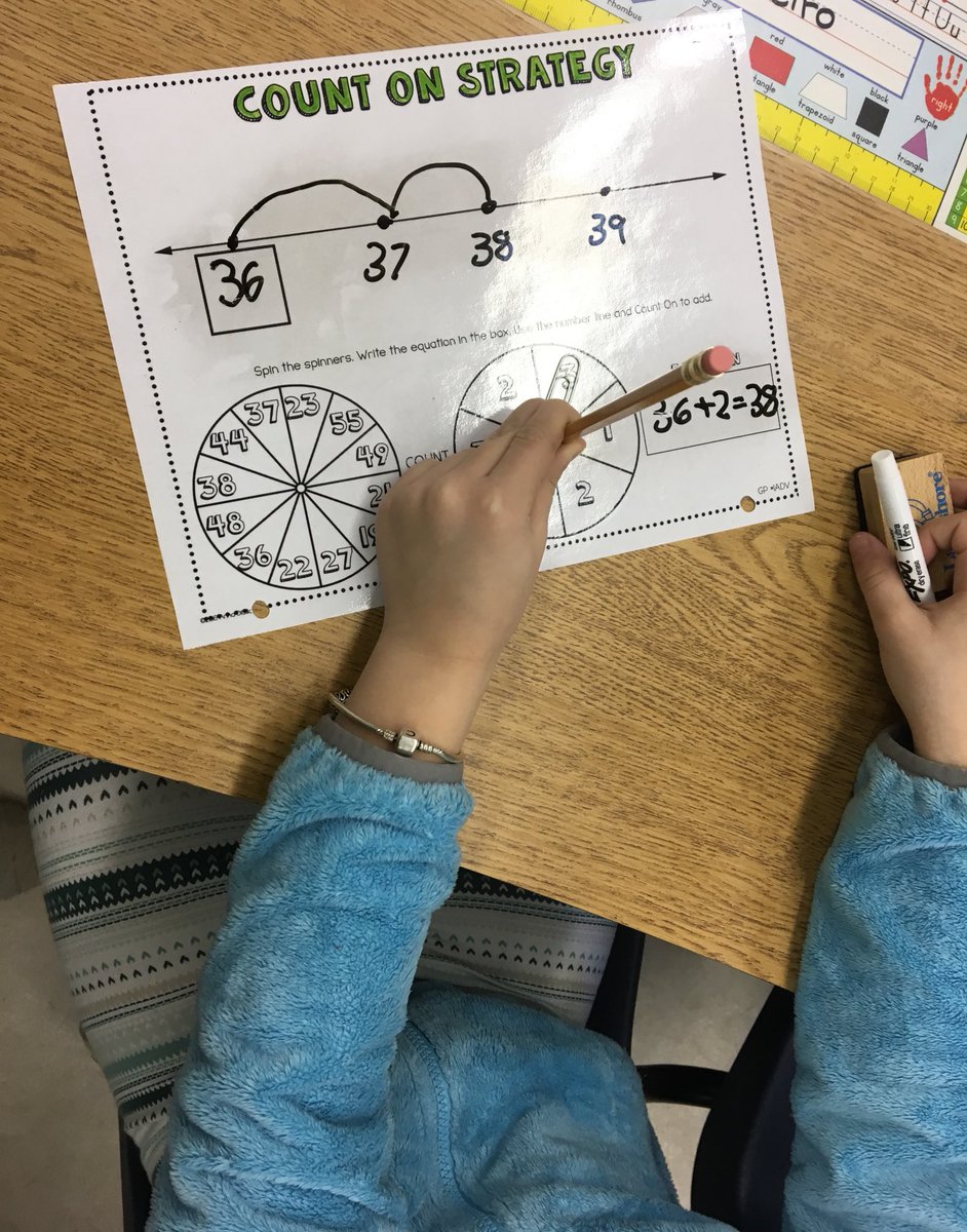 MsLombardoClass's tweet photo. We practiced our Count On Strategy today for addition. We are building our #MathMuscles https://t.co/5PusHDdXlY