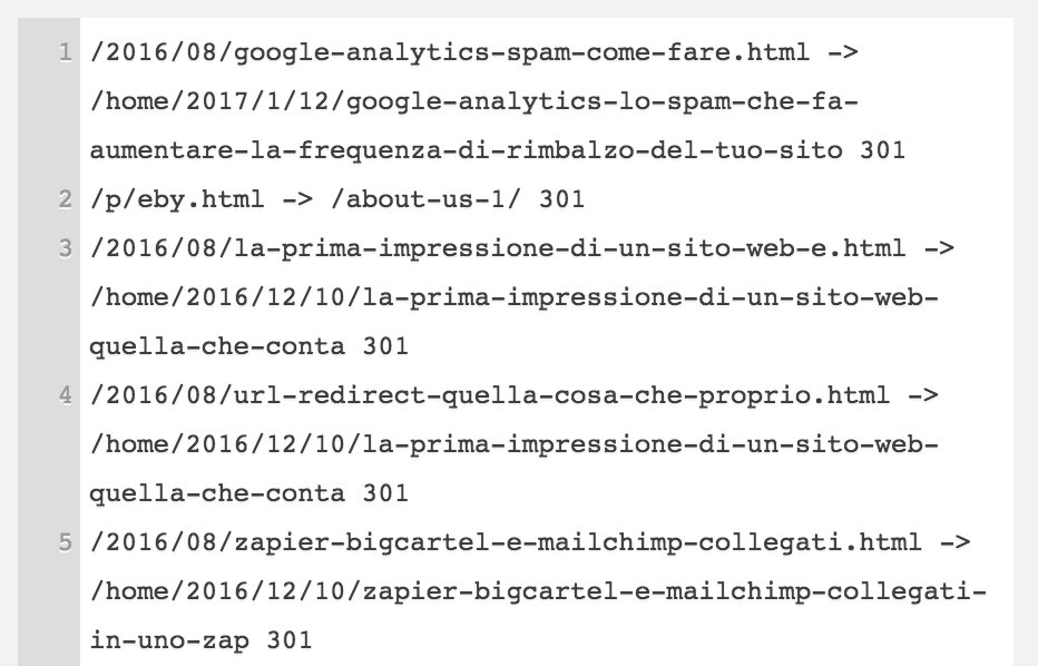 ebytoffoloni's tweet image. #squarespace #urlmapping #urlredirect Sistemati tutti gli url del mio blog. Indicizzazione preservata! bit.ly/url-redirect