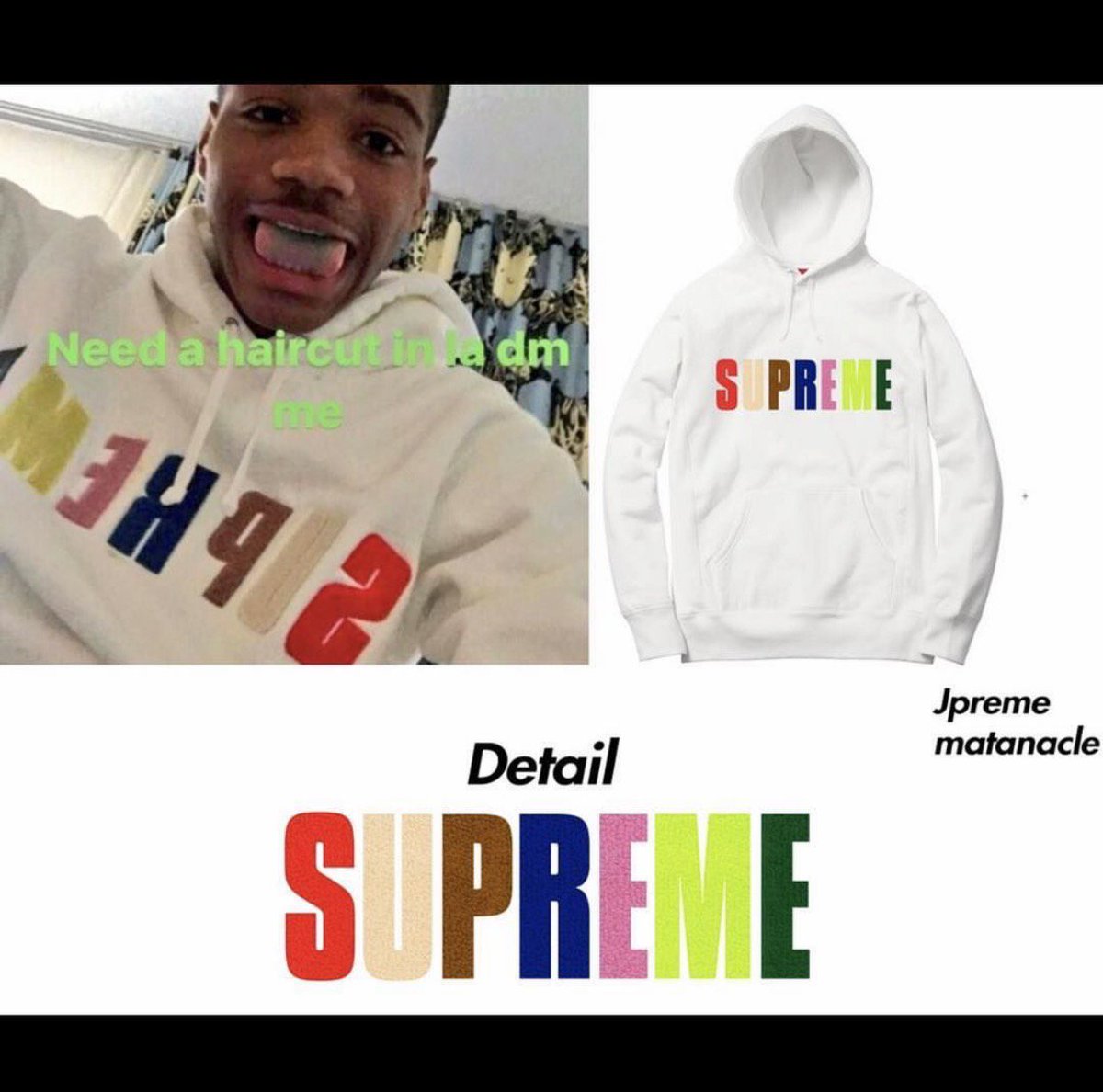 multicolor supreme hoodie