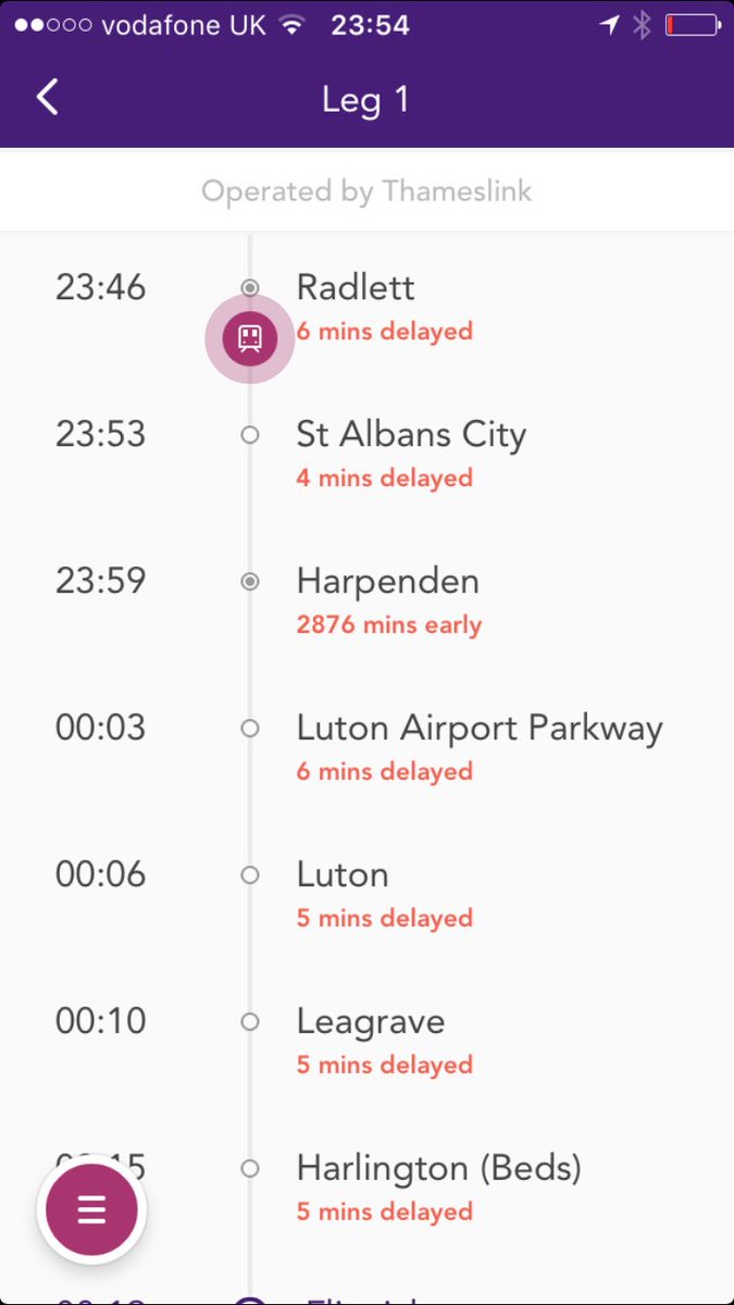 wrightywwfc's tweet photo. @TLRailUK credit where it's due... that's some service to Harpenden! #reliableapp https://t.co/wr7FYDrN60