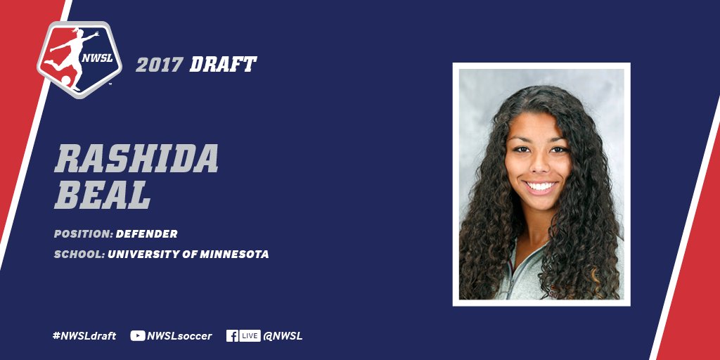 NWSL's tweet photo. With the 35th overall pick in the #NWSLdraft, @FCKansasCity selects Rashida Beal from @GopherSoccer. https://t.co/fHpDOj1yjH