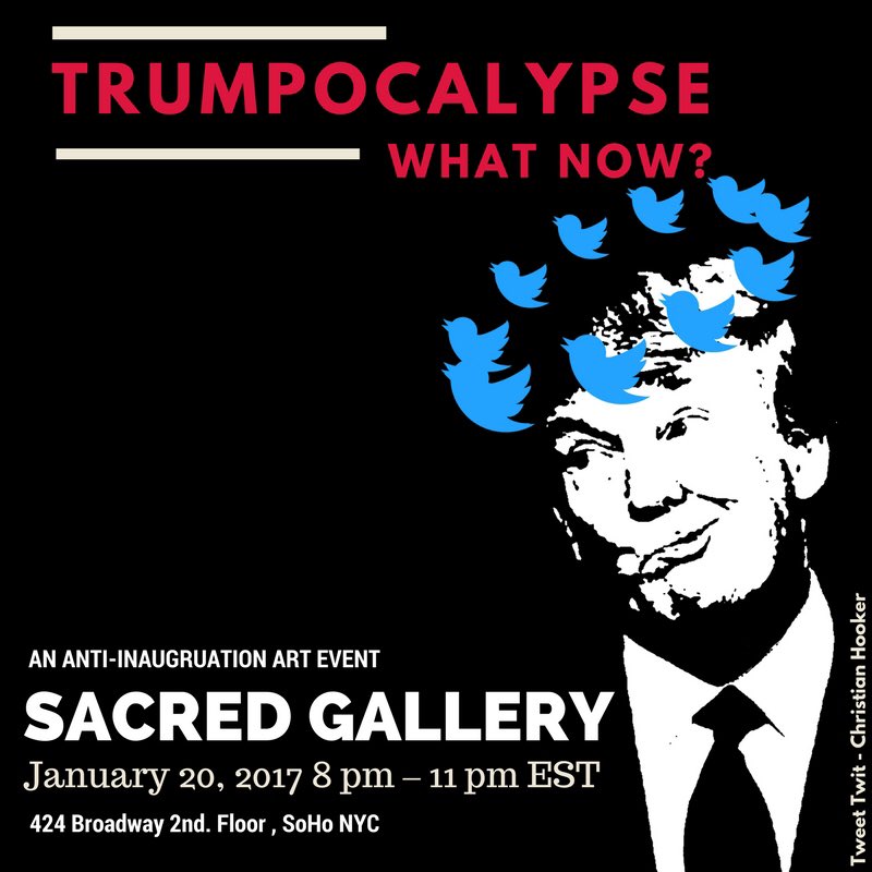 SacredGalleryNY's tweet photo. #8day #trumpocalypsewhatnow artwork: @akahooker 

@realDonaldTrump https://t.co/lahRodNv0x