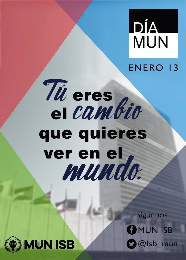 IsbMun's tweet photo. Este 13 de Enero comenzamos oficialmente los preparativos para #MUN ISB 2017. #MakeTheDifference https://t.co/kRgMGfXcs7