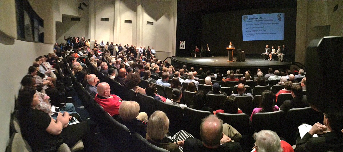 MattMershonTV's tweet photo. "Pine Bluff, we want to be known as Prime Bluff, not Crime Bluff." gets huge positive response from the audience. @KATVNews #ARnews https://t.co/SpexBvt72W
