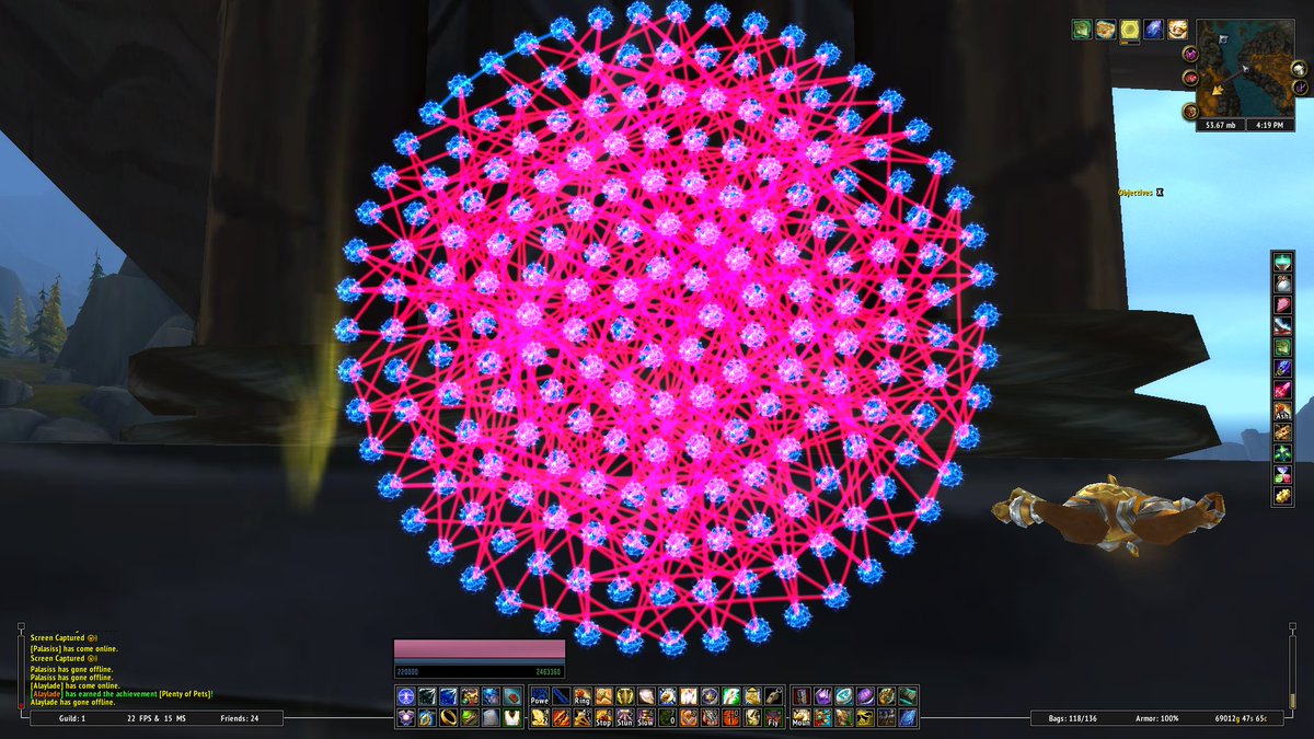 Fairgrim's tweet image. Happy to reach level 22 before I had to cry uncle! #WarCraft #BlingTron