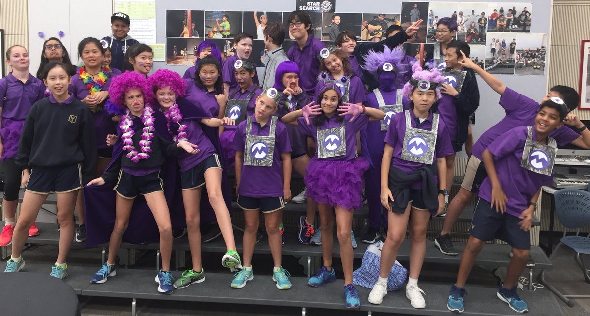 jolly_music's tweet photo. We are the purple people! 8Y ready for sports day #wis_hk #sportsday #goyuan #fifthplacewilldo https://t.co/D9gPsssFab
