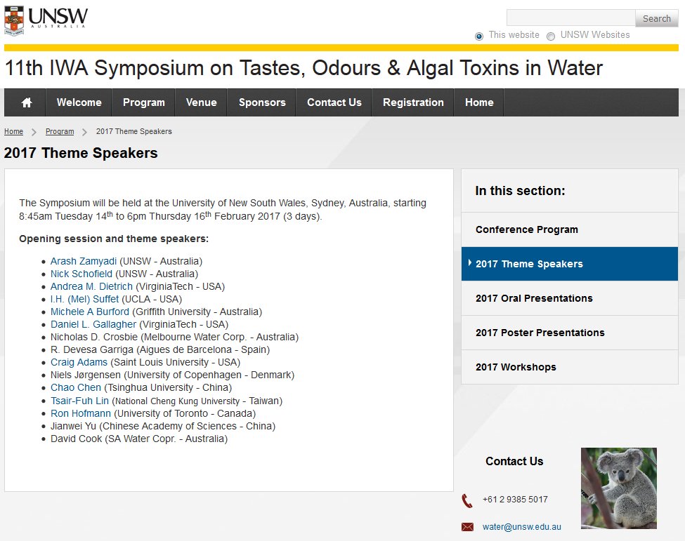 ArashZamyadi's tweet photo. #international #water #algae #cyanobacteria experts coming to @UNSWEngineering @UNSW for @IWAHQ #iwatando2017 https://t.co/b2CtiQKej2 https://t.co/0QCqnRmB32