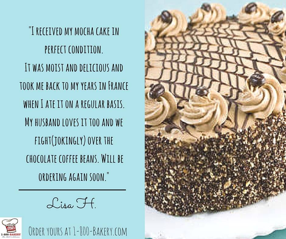 1800Bakery's tweet photo. Mocha cake so delicious it makes you reminisce about time spent in France... That's just how we roll! #yum https://t.co/GpvKgvI067