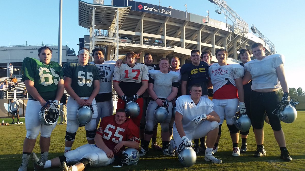 BlueGreyFB's tweet photo. Here's a closer look at the offensive linemen for the Blue after today's practice for the #BlueGreyFootball All-American Bowl. https://t.co/aTZyGFaOq5
