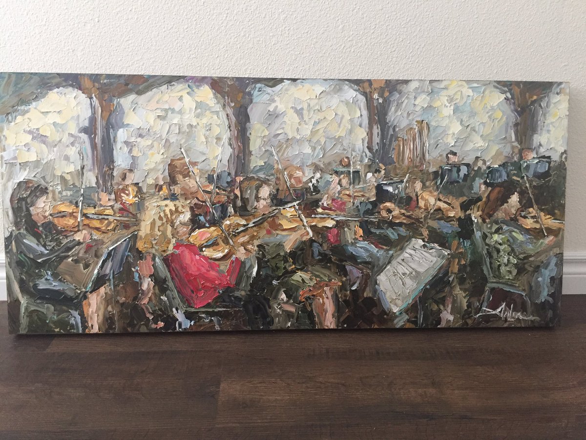This beautiful piece by Arlon Rosenoff will be auctioned off at the Jan 20th concert. If you're interested in the painting, get tickets now!